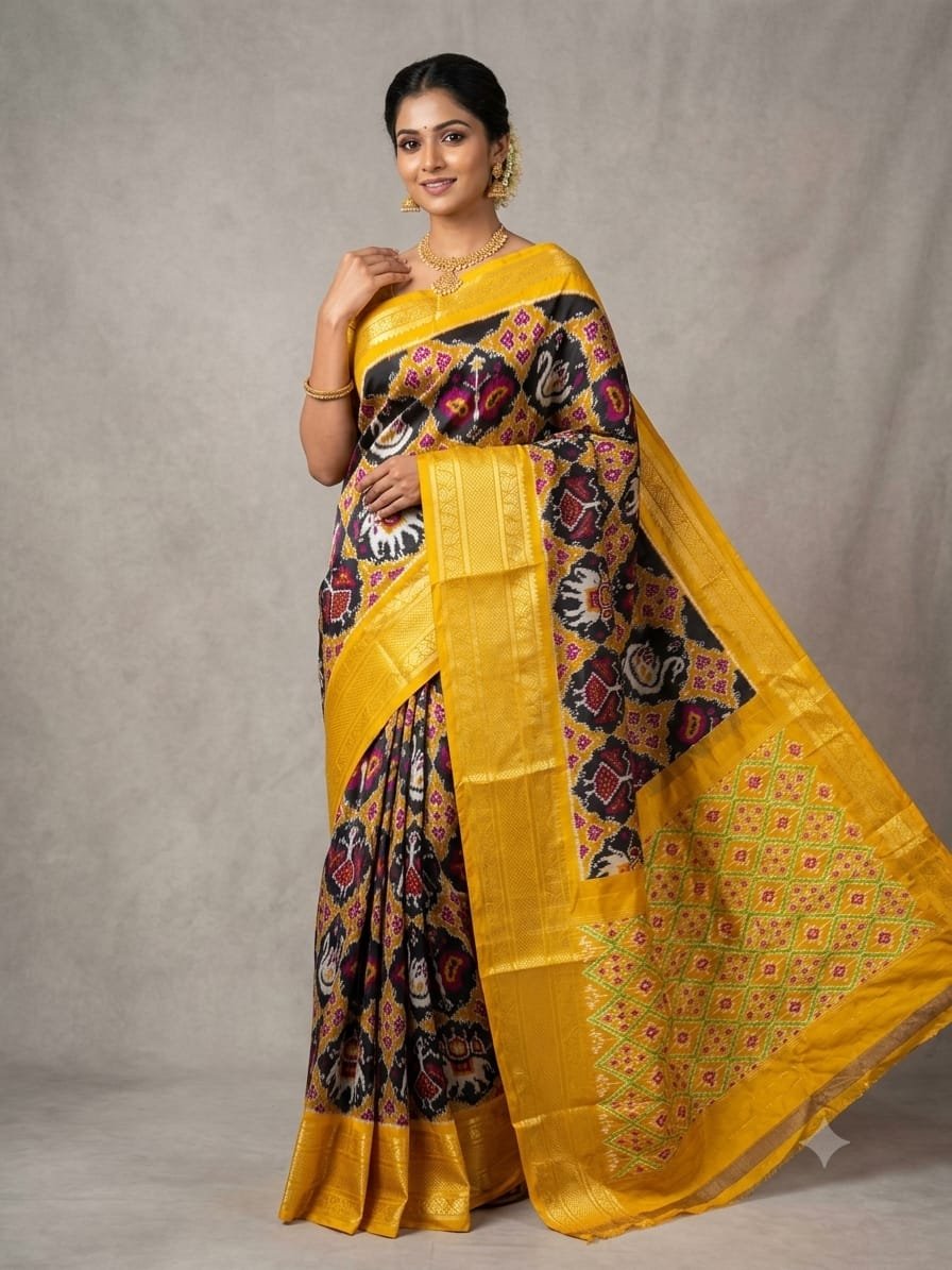 Kanchi Border Ikat - PDLSO08-KBIPIEZDD-08