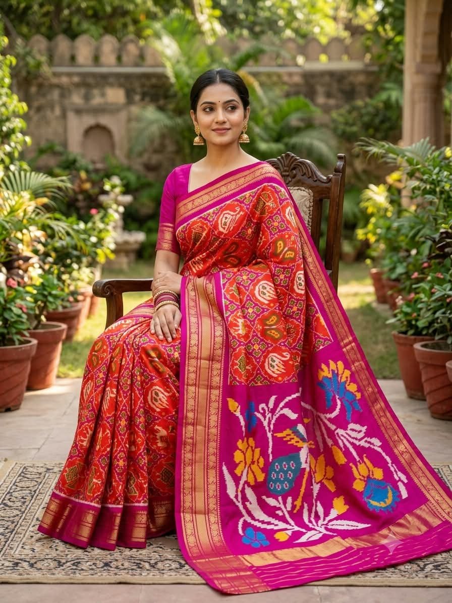 Kanchi Border Ikat - PDLSO08-KBIPIEZDD-10