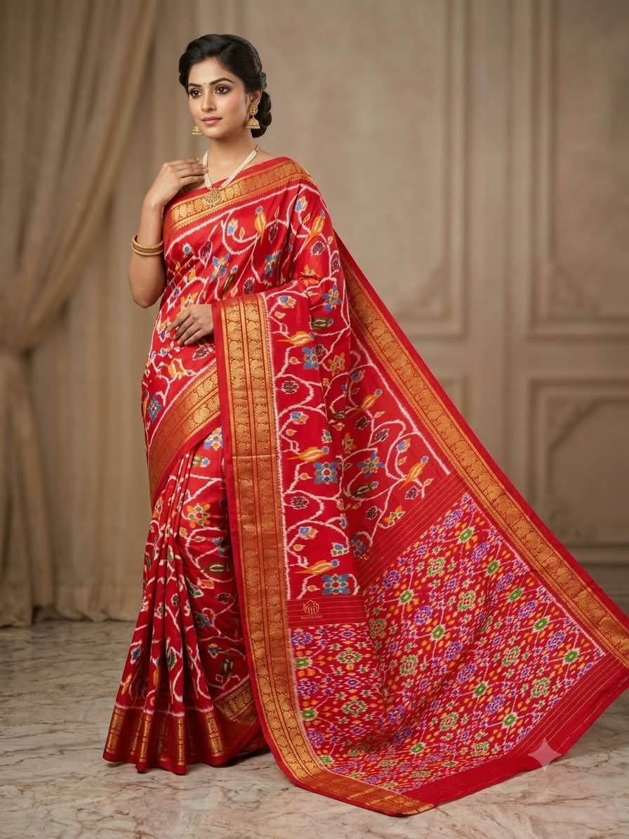 Kanchi Border Ikat - PDLSO08-KBIPIEZDD-12