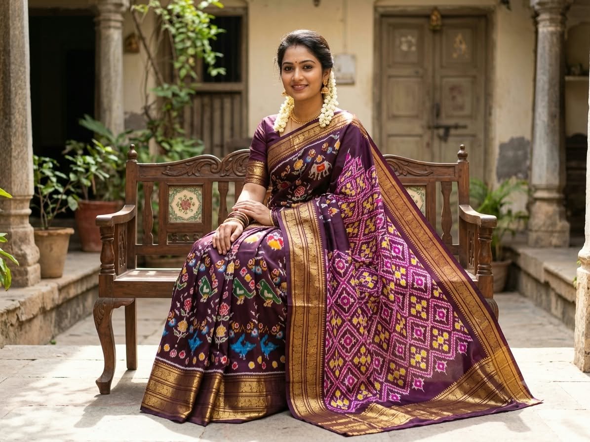 Kanchi Border Ikat - PDLSO08-KBIPIEZDD-13