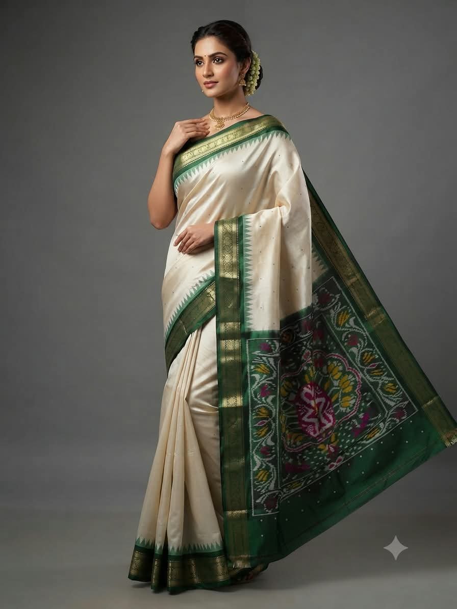 Kanchi Border Ikat - PDLSO12-KBIPIZBCD-04
