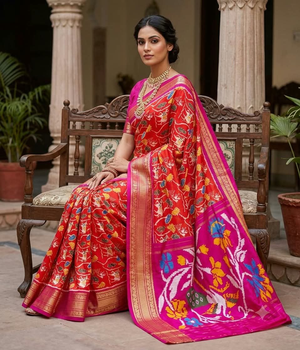 Kanchi Border Ikat - PDLSO27-KBIPIEZDC-05