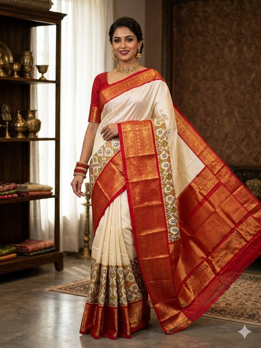 Kanchi Border Ikat - PDLSY18-KBRSIECDC-01