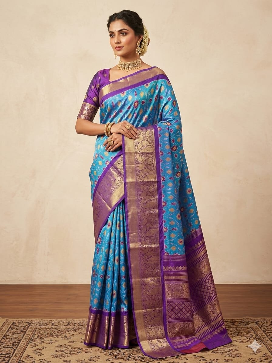 Kanchi Border Ikat - PDLSY18-KBRSIECDC-03