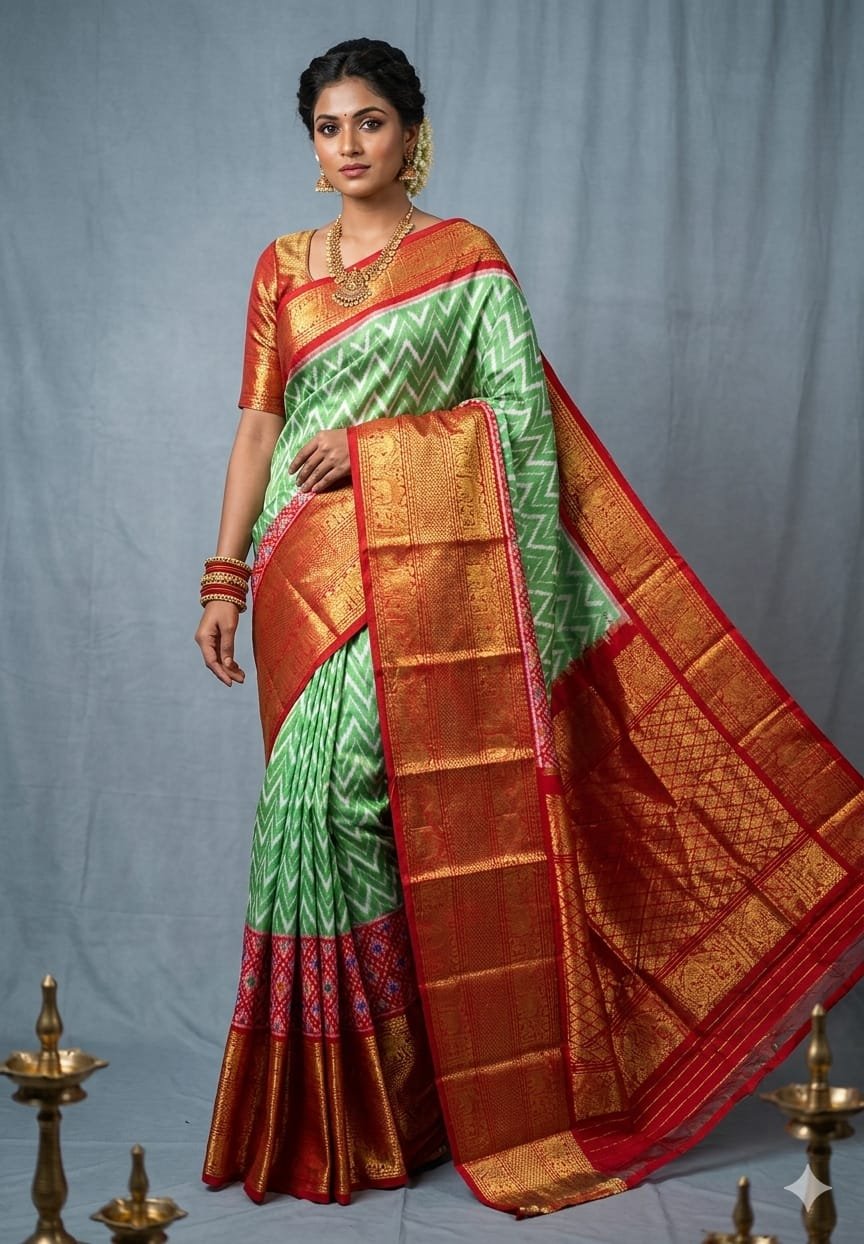 Kanchi Border Ikat - PDLSY18-KBRSIECDC-04