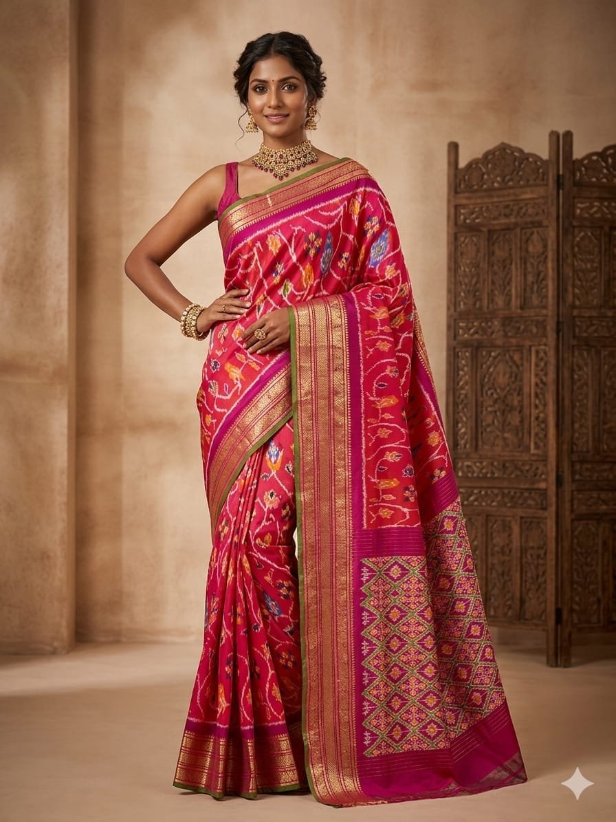 Kanchi Border Ikat - PDLSY21-KBIPIZSCD-07