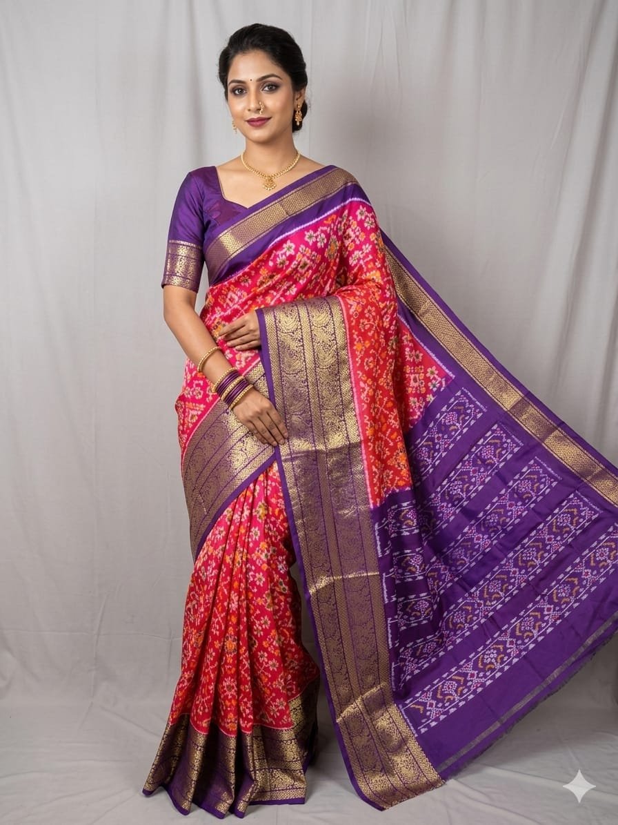 Kanchi Border Ikat - PDLSY23-KBIPIDBDC-04