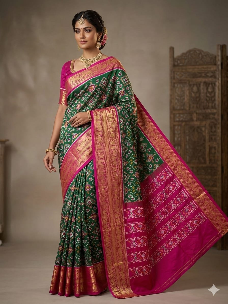 Kanchi Border Ikat - PDLSY23-KBIPIDBDC-05