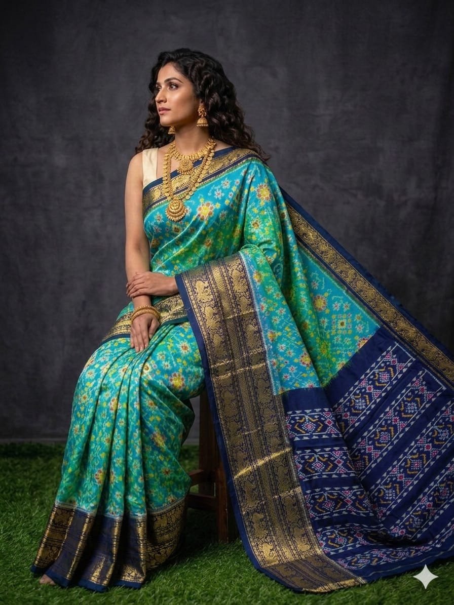 Kanchi Border Ikat - PDLSY23-KBIPIDBDC-10