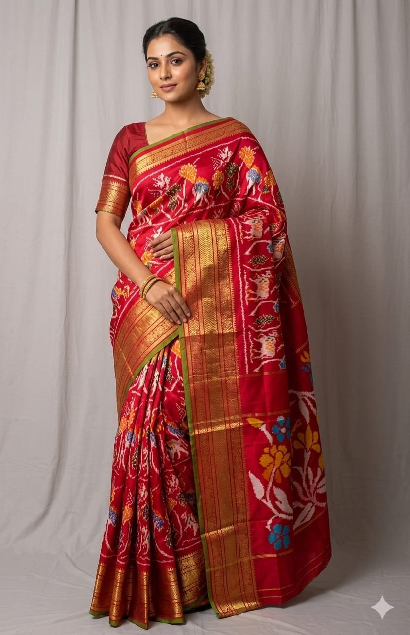 Kanchi Border Ikat - PDLSY30-KBIPIZSCD-01