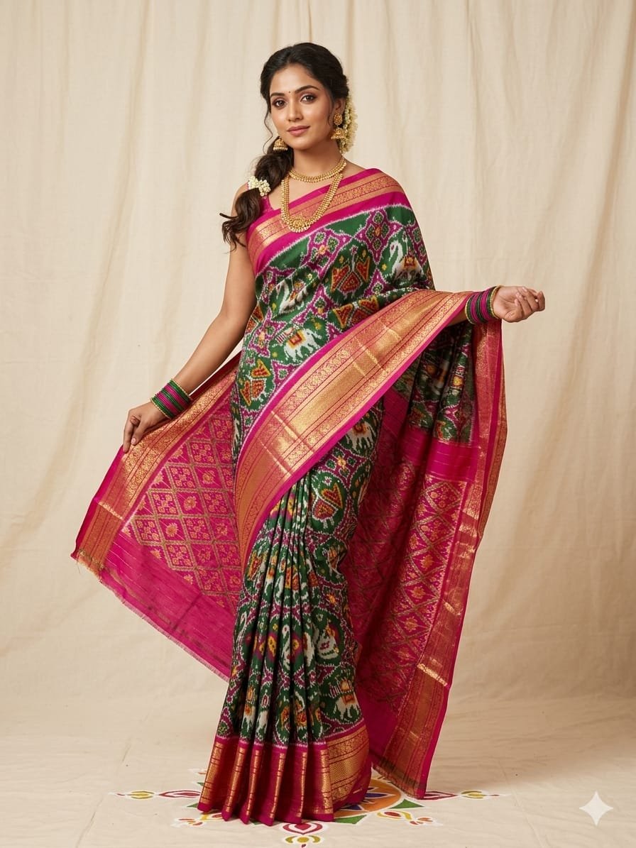 Kanchi Border Ikat - PDLSY30-KBIPIZSCD-02