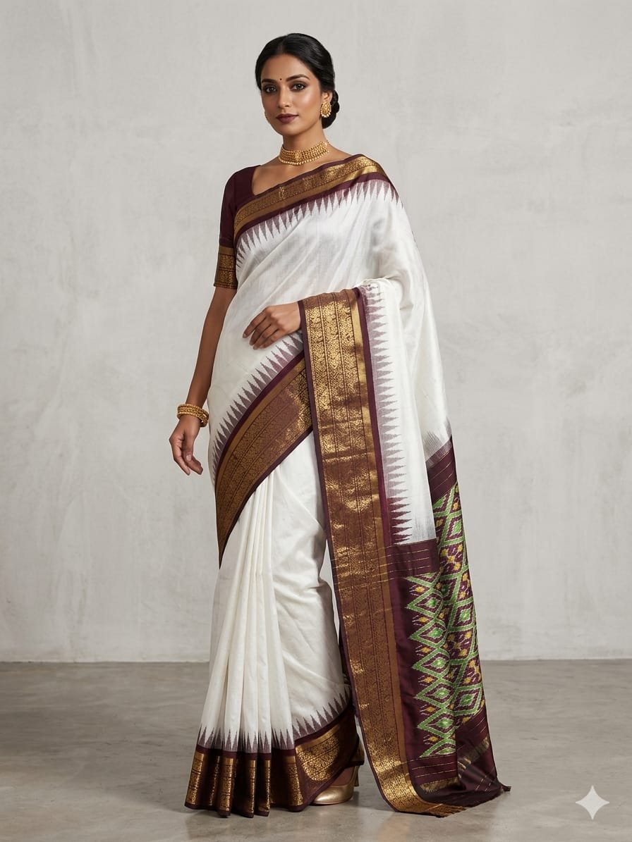 Kanchi Border Ikat - PDLSY31-KBIPCBBCD-02