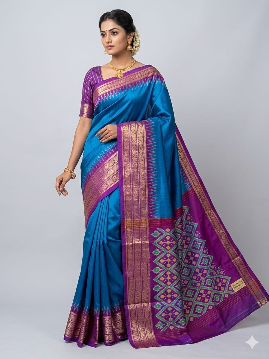 Kanchi Border Ikat - PDLSY31-KBIPCBBCD-05