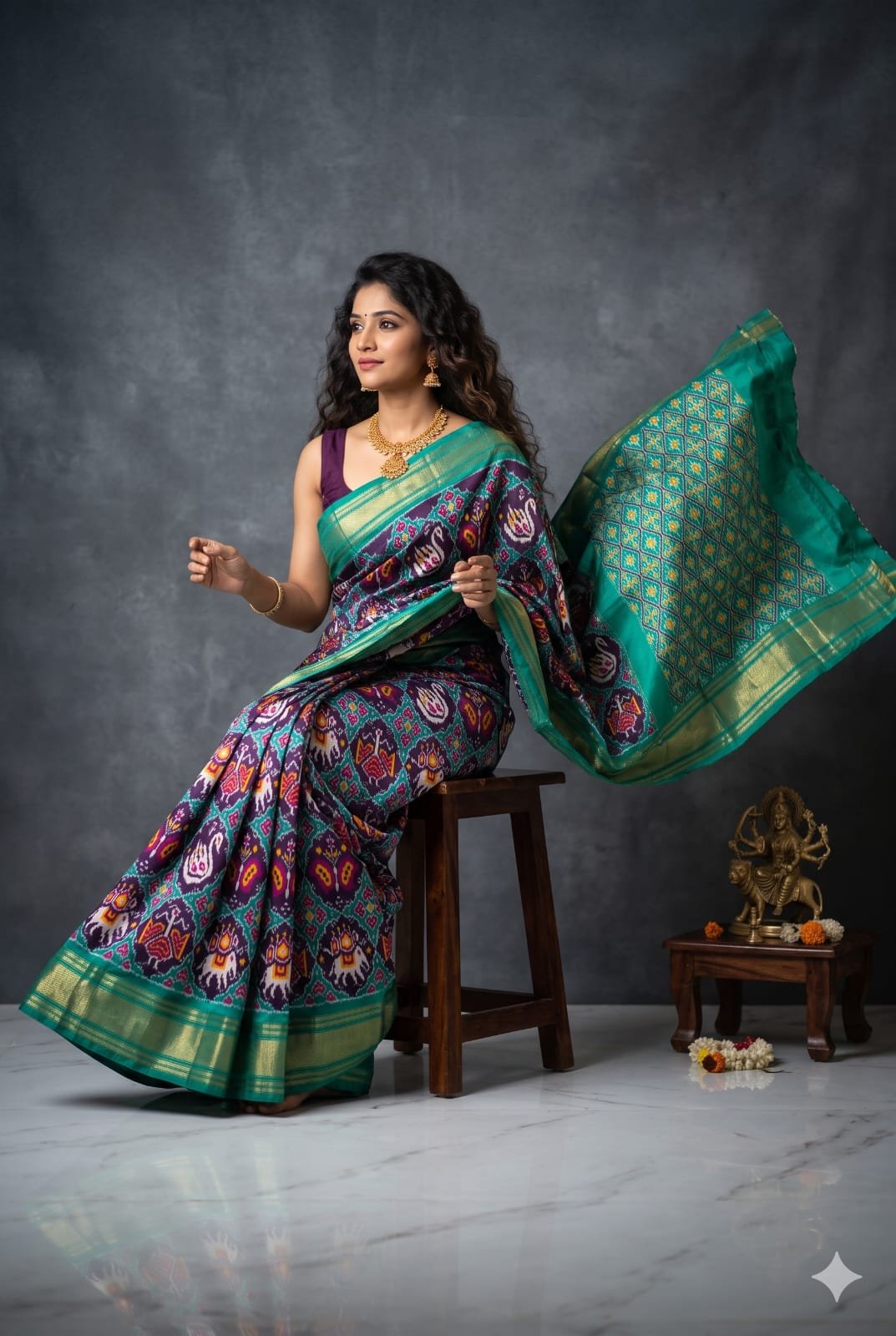Kanchi Border Ikat - PKISO29-KBIPIESDC-07