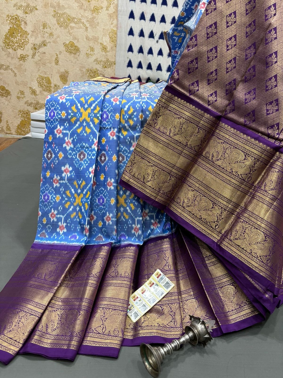 Kanchi Border Ikat - PRMHY24-KBRSIFSDC-03