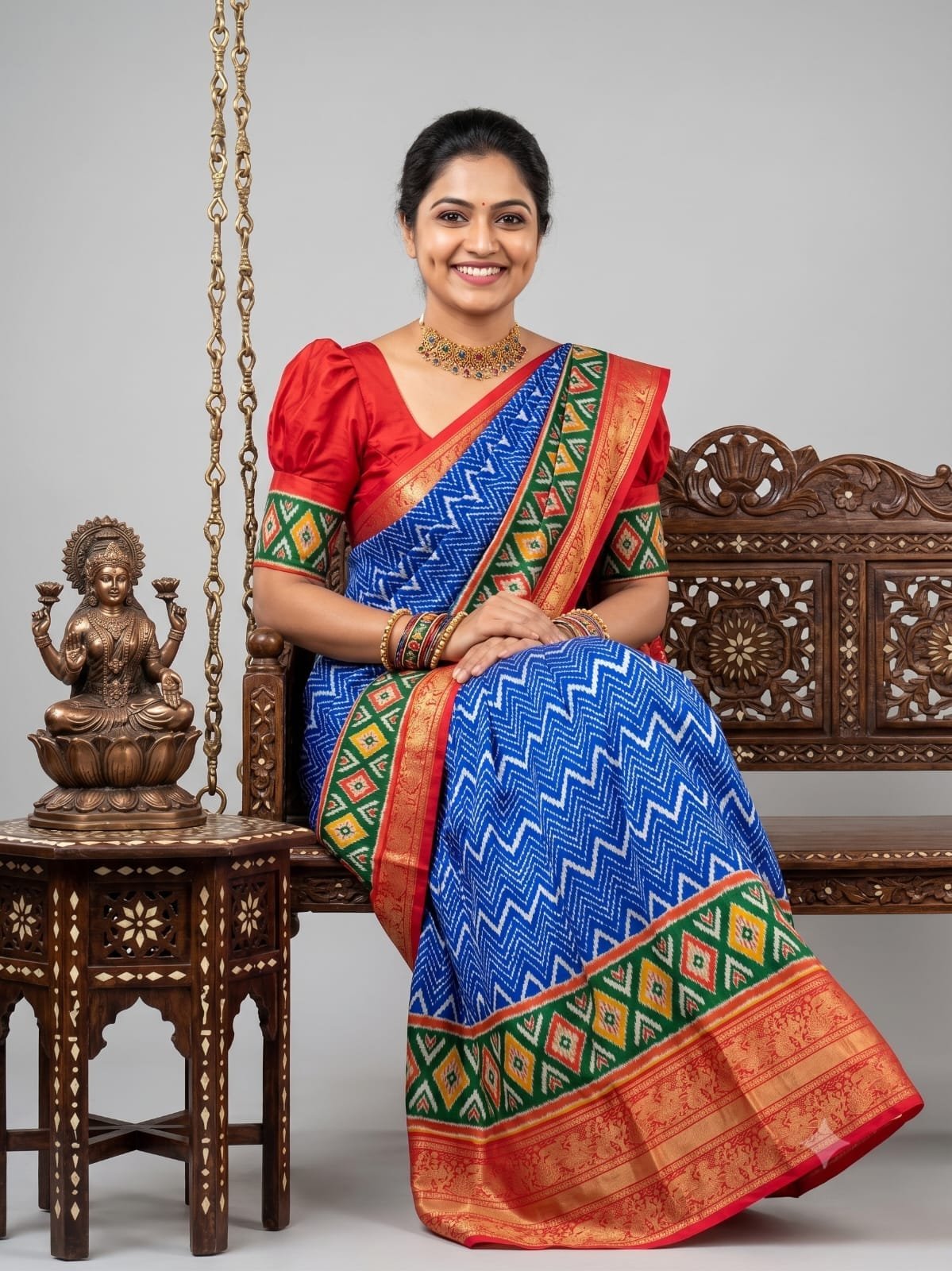 Kanchi Border Ikat - PSHLG25-KBRPIFSCD-05