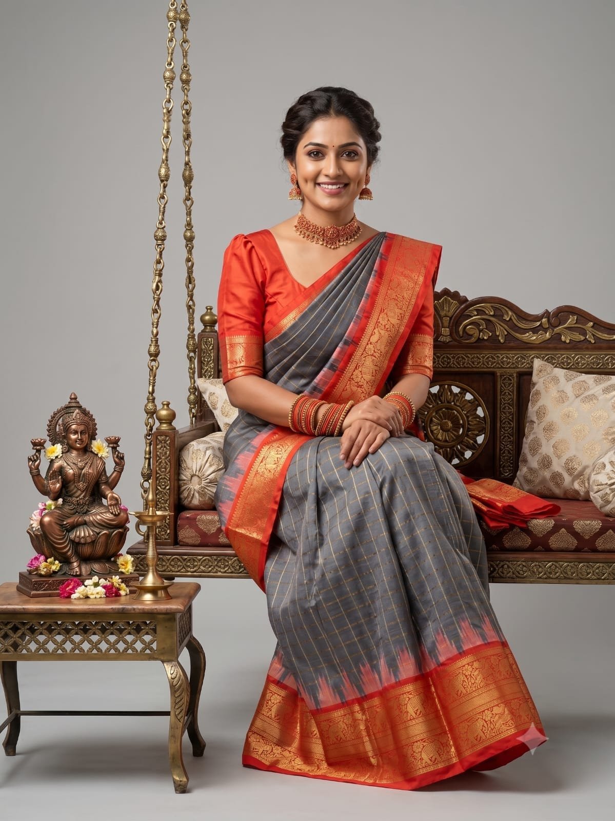 Kanchi Border Ikat - PSHLG25-KBRPIFSCD-12