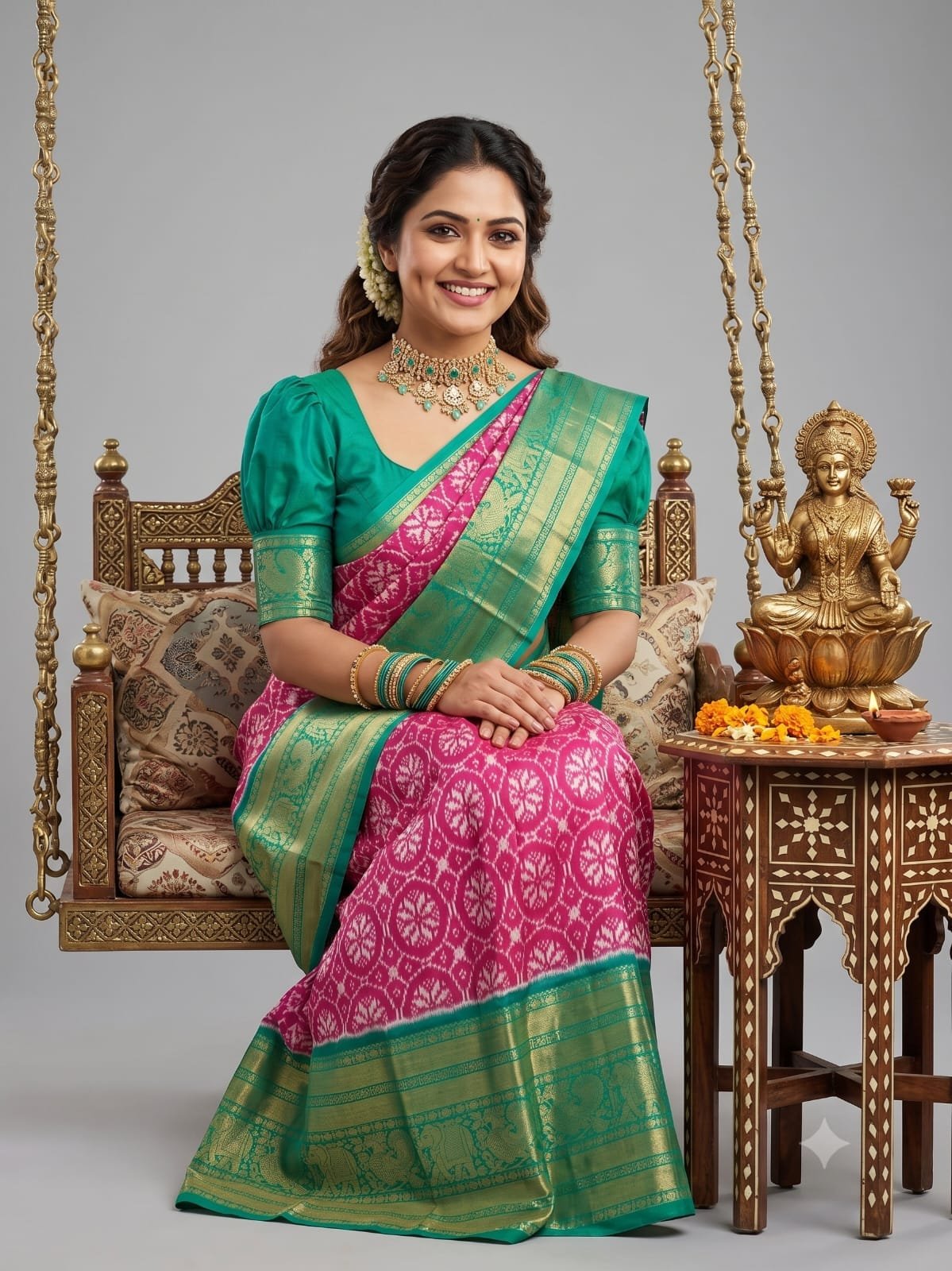 Kanchi Border Ikat - PSHLG25-KBRPIFSCD-14