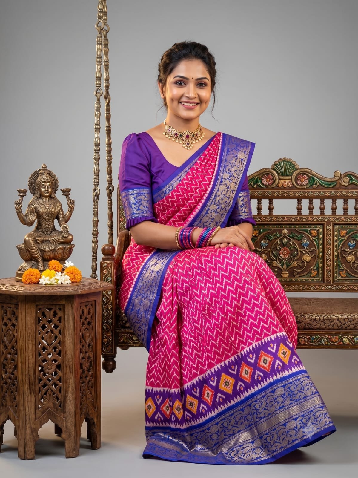 Kanchi Border Ikat - PSHLG25-KBRPIFSCD-18