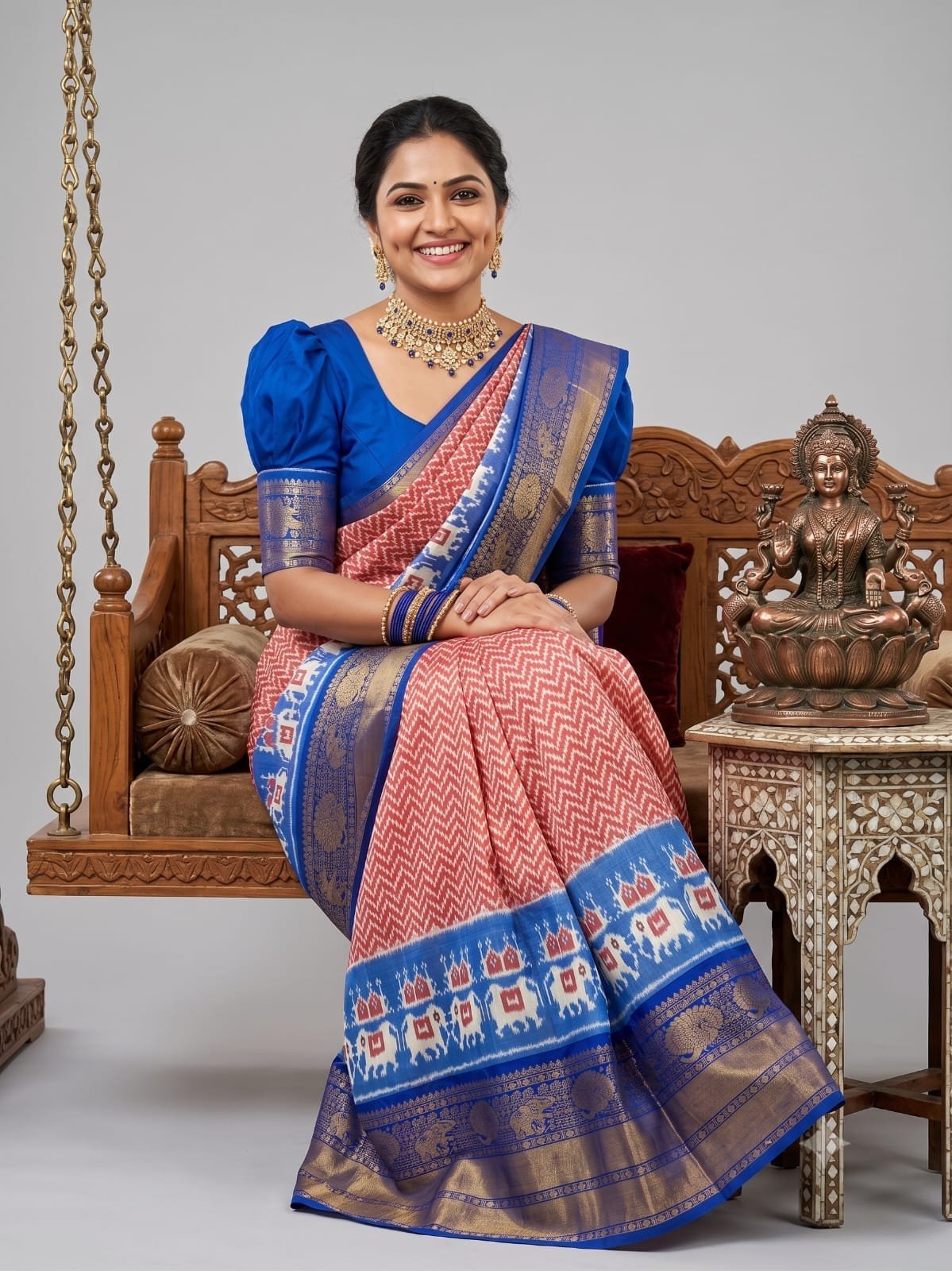 Kanchi Border Ikat - PSHLG25-KBRPIFSCD-19