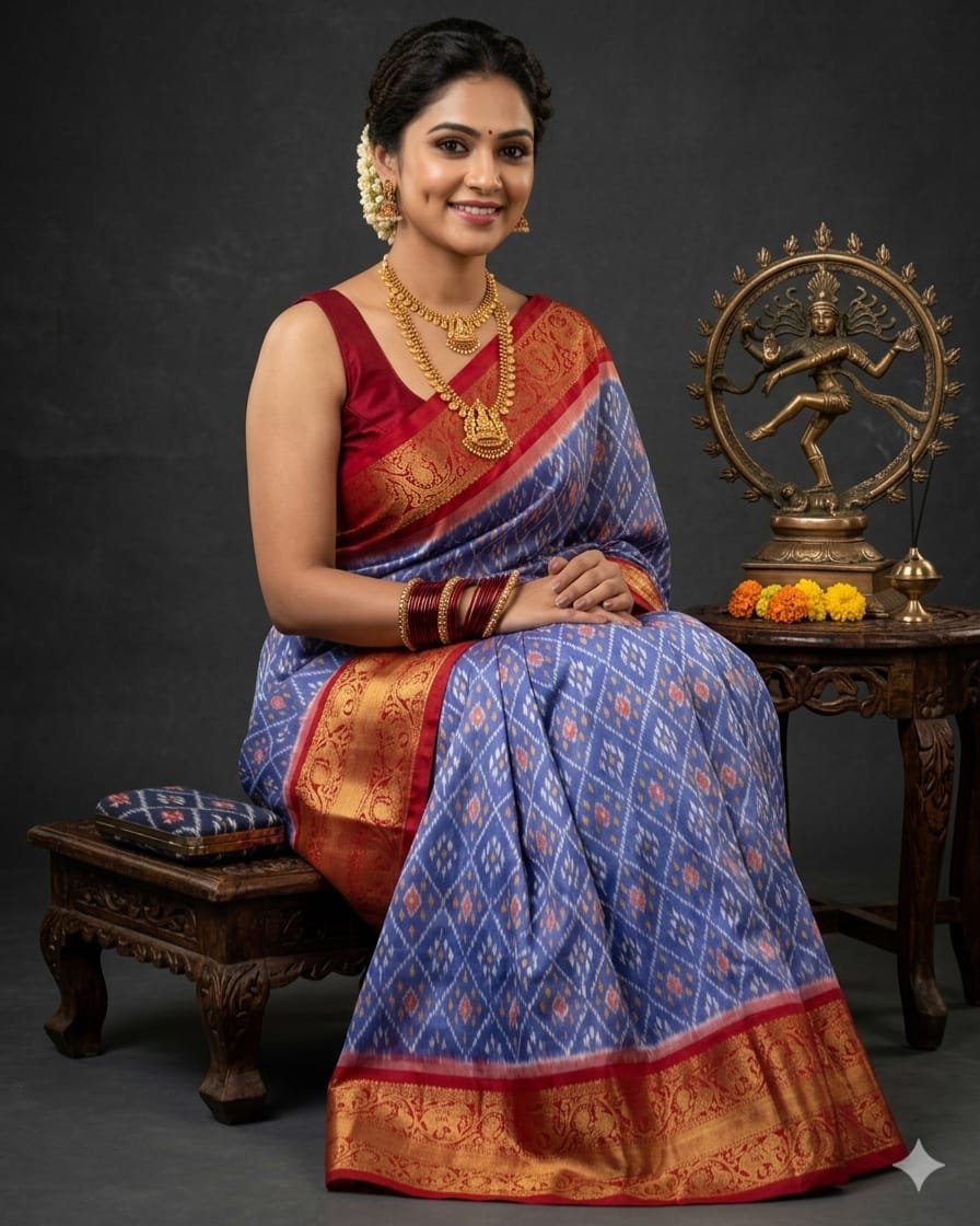 Kanchi Border Ikat - PSHLL20-KBRPIFZCD-04