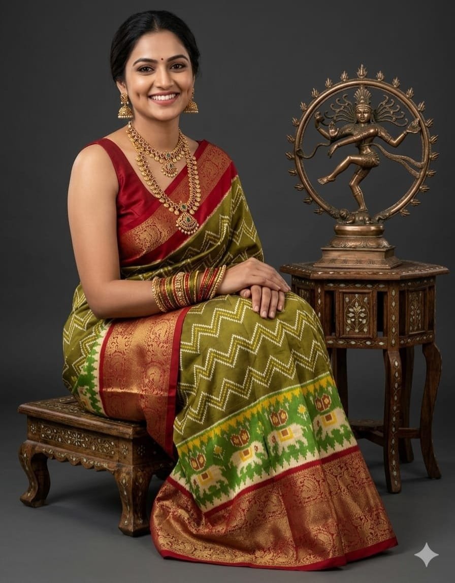 Kanchi Border Ikat - PSHLL20-KBRPIFZCD-09
