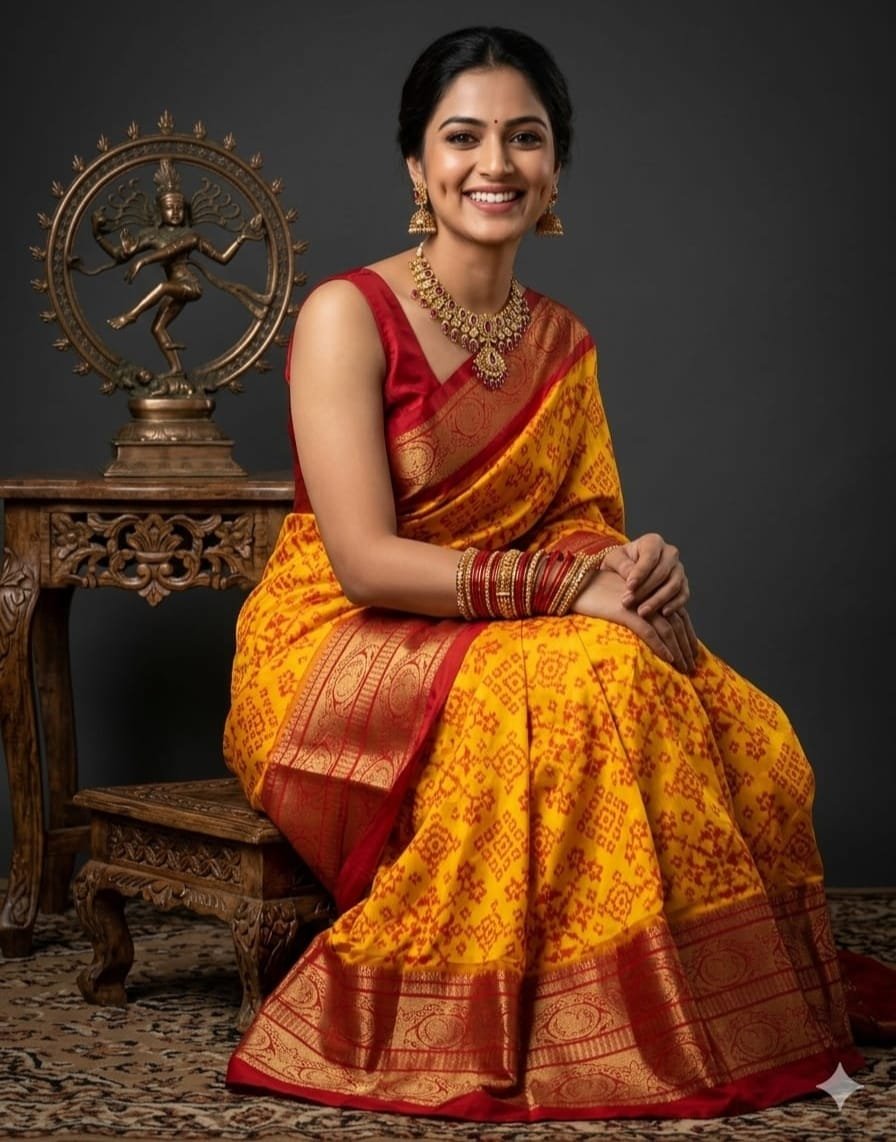 Kanchi Border Ikat - PSHLL20-KBRPIFZCD-14