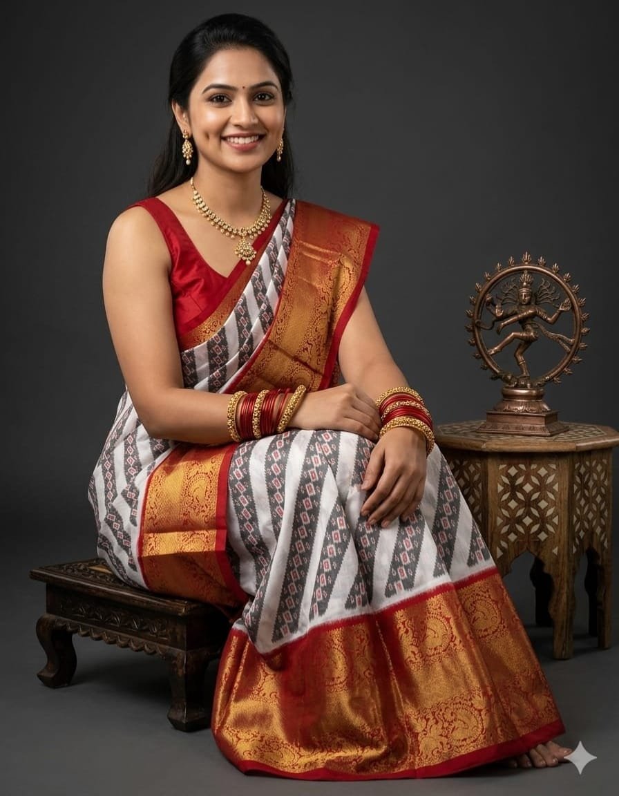 Kanchi Border Ikat - PSHLL20-KBRPIFZCD-18