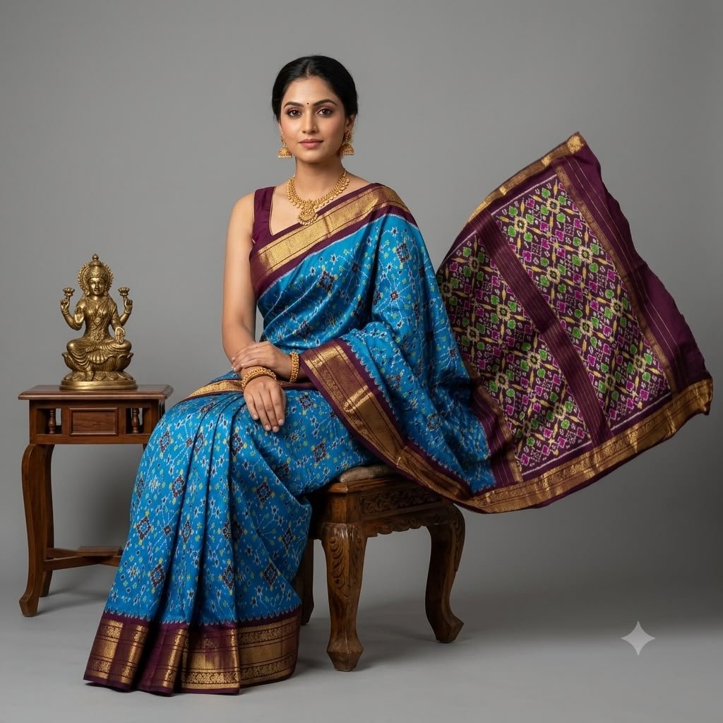 Kanchi Border Ikat - PSNTG20-KBIPIIDCD-01