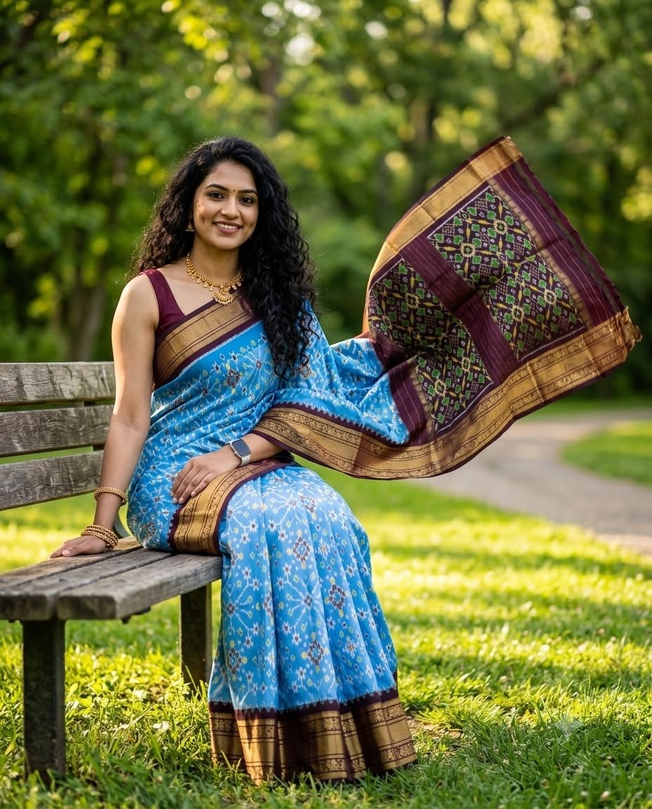 Kanchi Border Ikat - PSNTL06-KBIPIIDCD-04