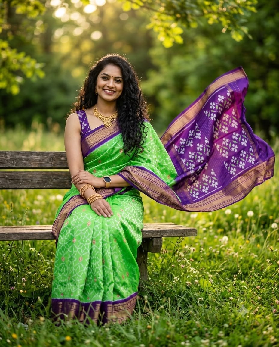 Kanchi Border Ikat - PSNTL06-KBIPIIDCD-09