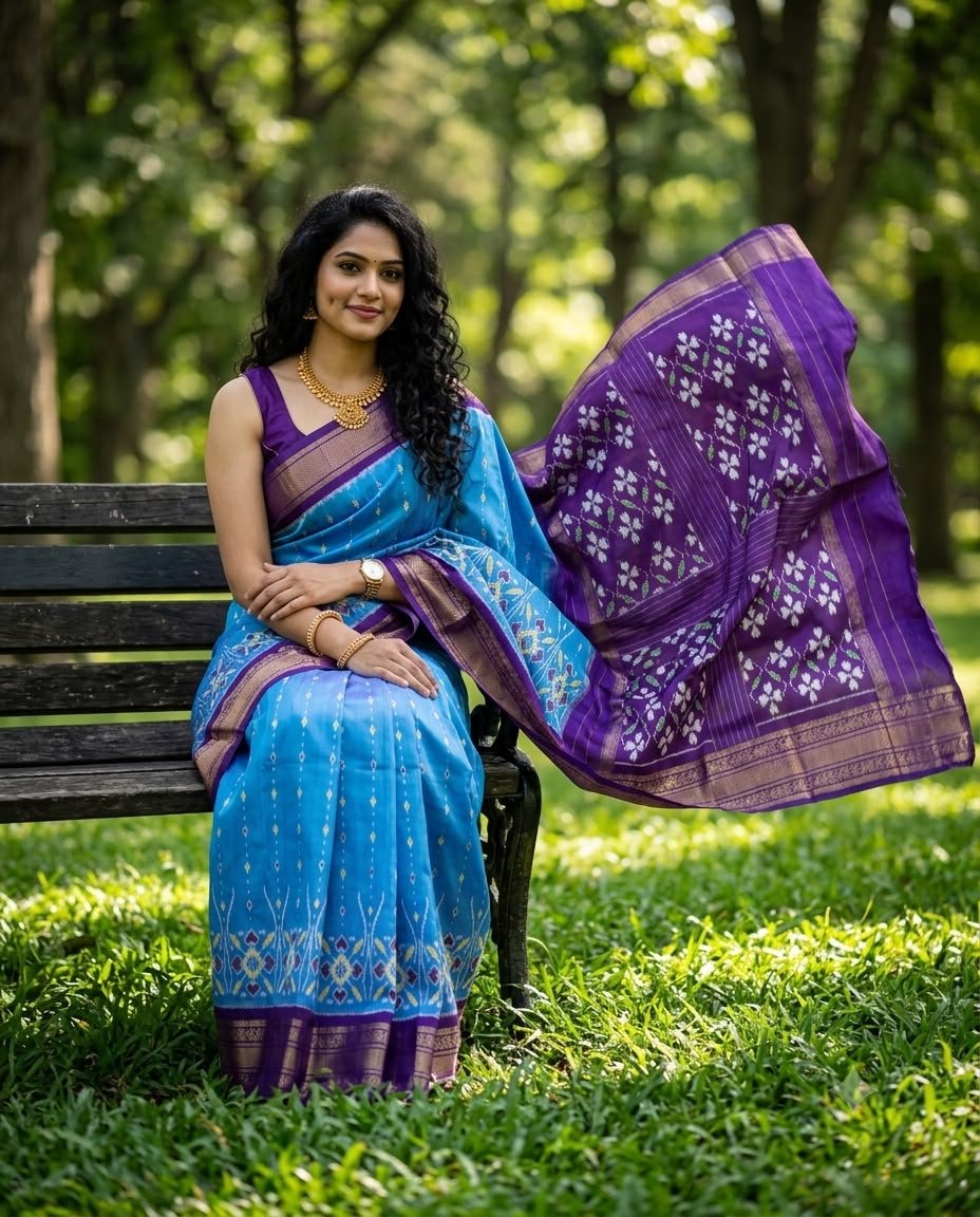 Kanchi Border Ikat - PSNTL06-KBIPIIDCD-13