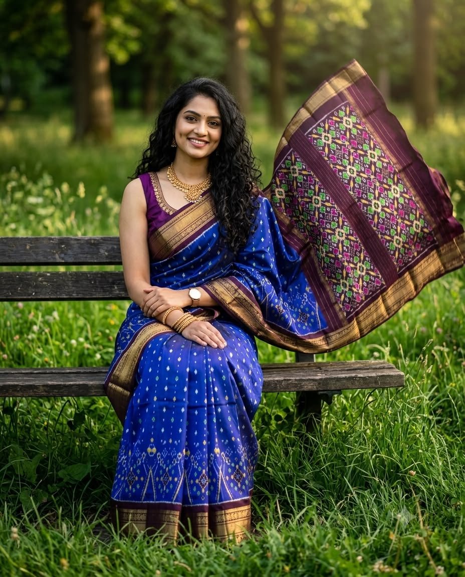 Kanchi Border Ikat - PSNTL06-KBIPIIDCD-14