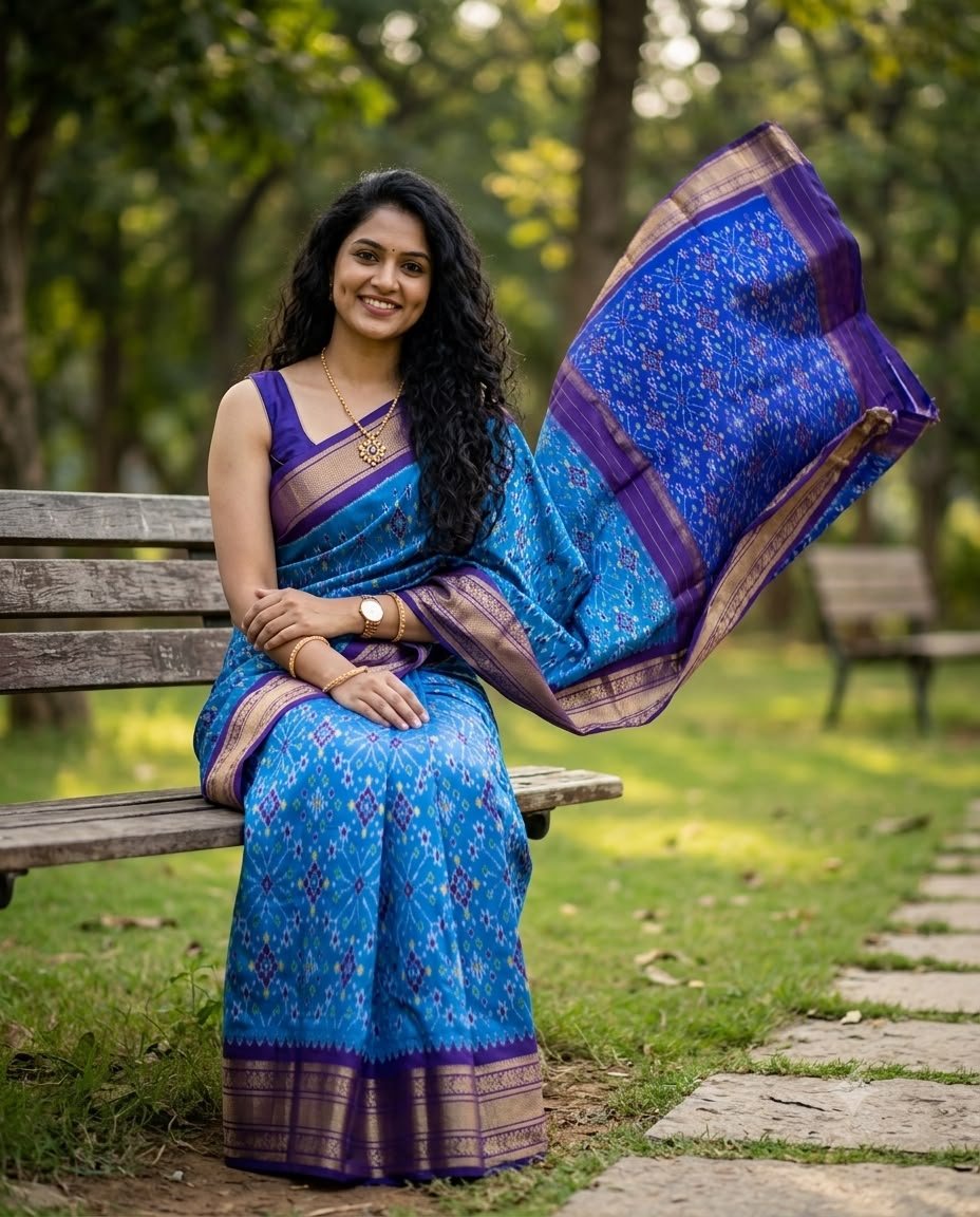 Kanchi Border Ikat - PSNTL06-KBIPIIDCD-16