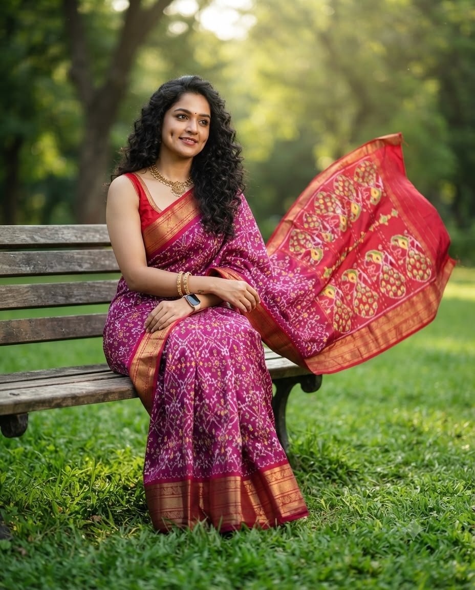Kanchi Border Ikat - PSNTL06-KBIPIIDCD-18