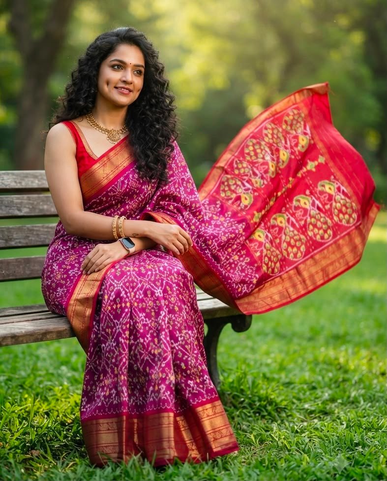 Kanchi Border Ikat - PSNTL13-KBIPIIDCD-01