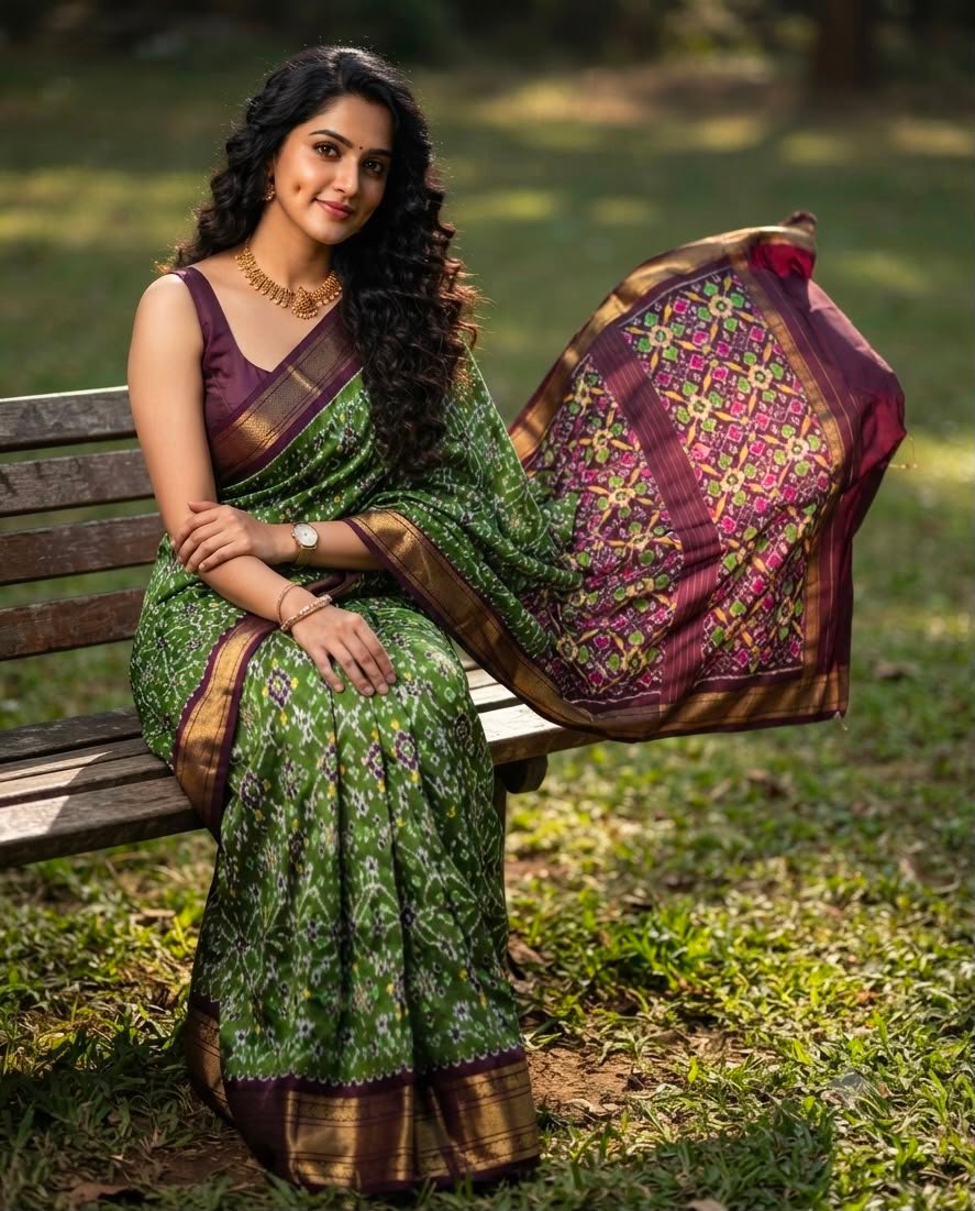 Kanchi Border Ikat - PSNTL13-KBIPIIDCD-02