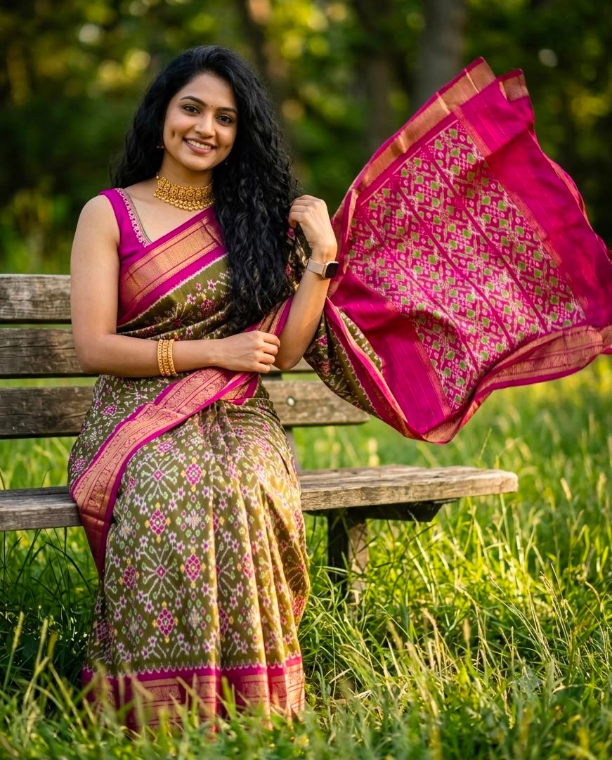 Kanchi Border Ikat - PSNTL13-KBIPIIDCD-03