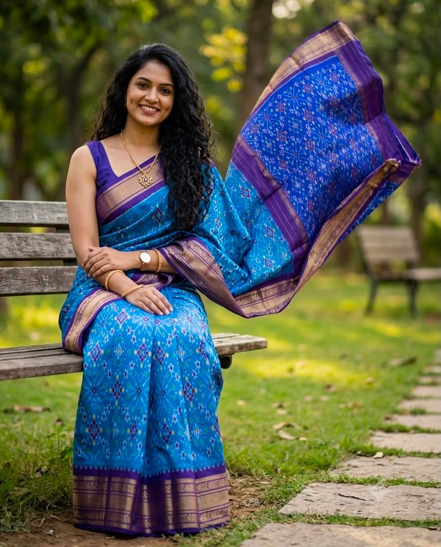 Kanchi Border Ikat - PSNTL13-KBIPIIDCD-05