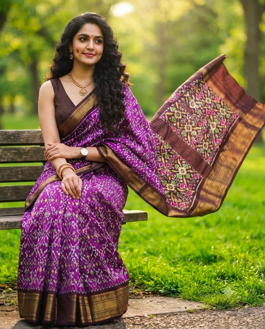 Kanchi Border Ikat - PSNTL13-KBIPIIDCD-06