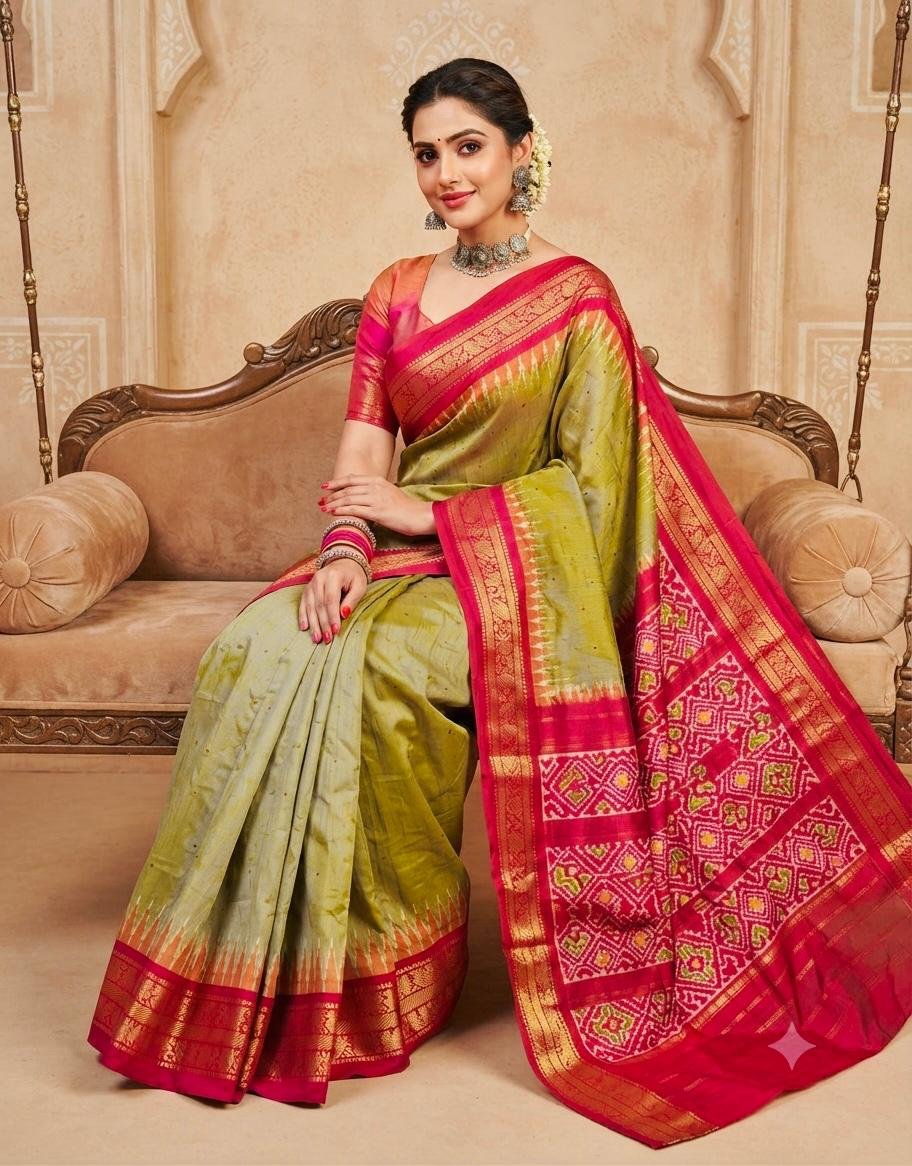 Kanchi Border Ikat - PSRGG03-KBIPICBCD-02