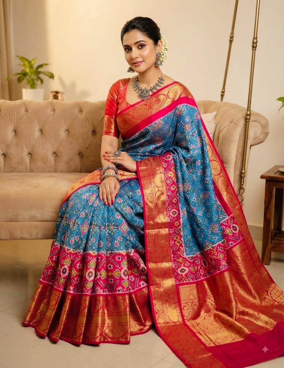 Kanchi Border Ikat - PSRGG11-KBRPIFBDC-01