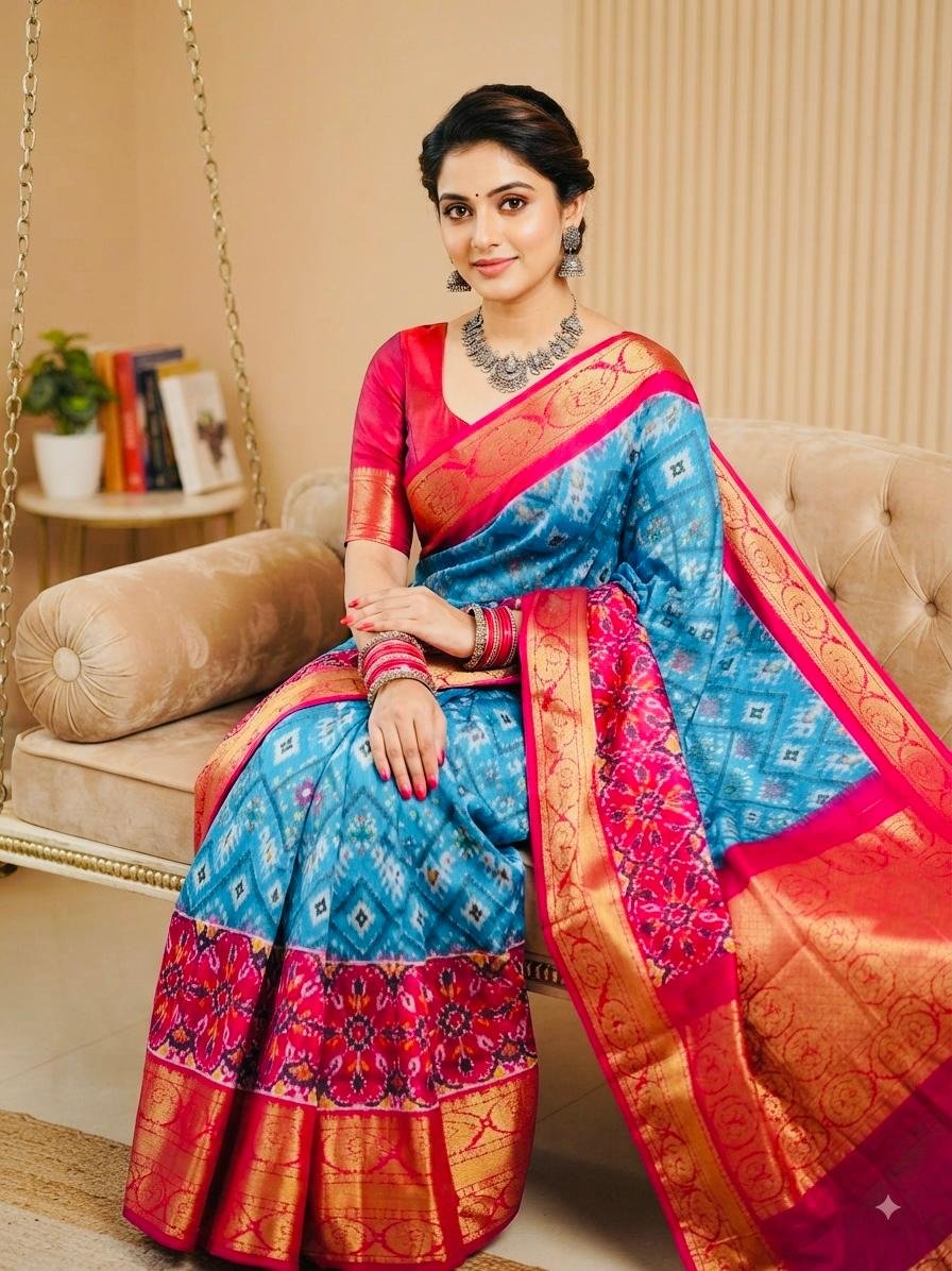 Kanchi Border Ikat - PSRGG11-KBRPIFBDC-02