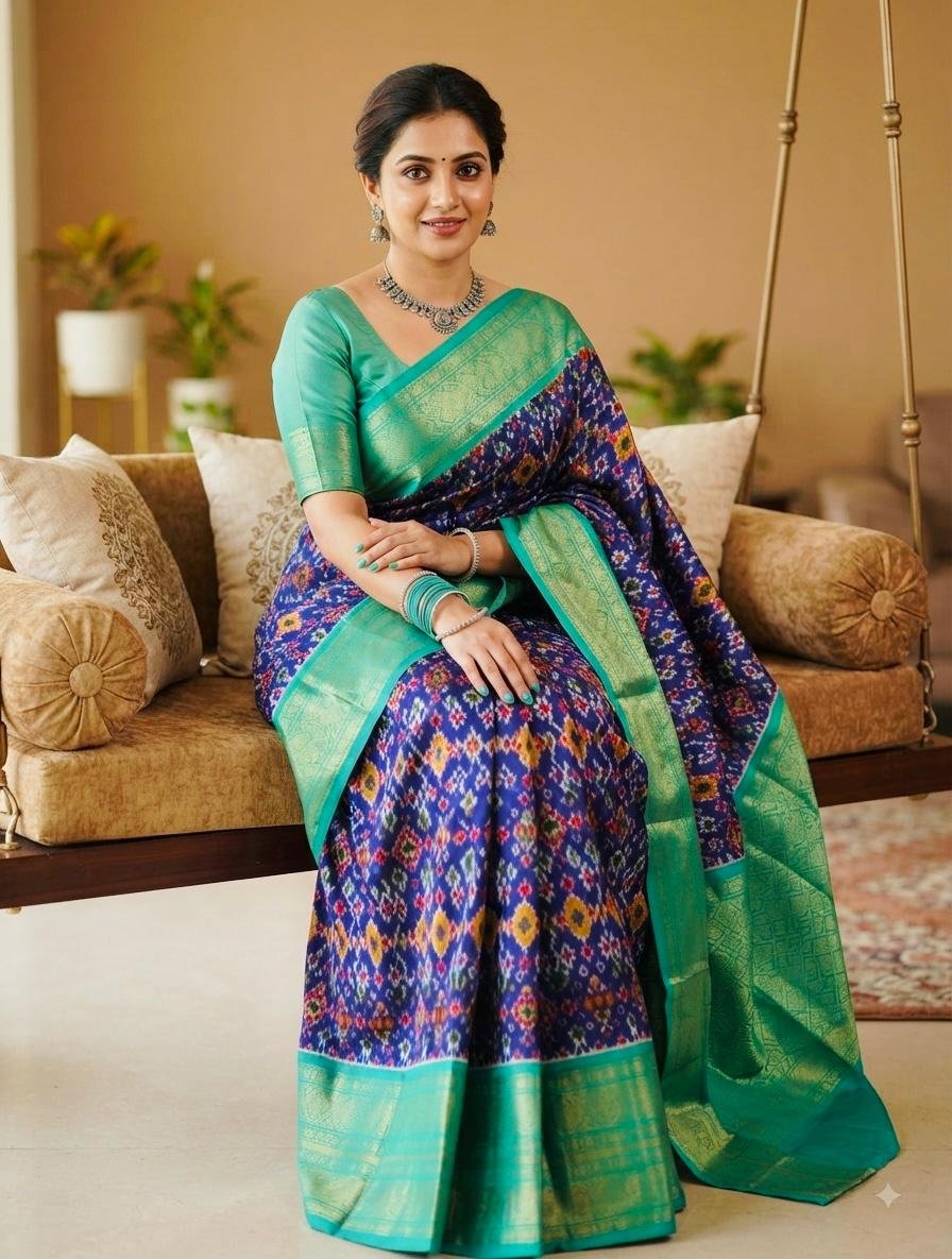 Kanchi Border Ikat - PSRGG11-KBRPIFBDC-03