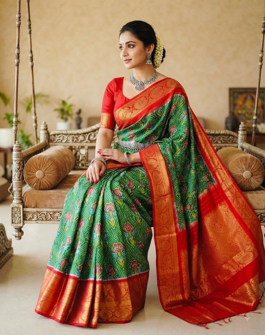 Kanchi Border Ikat - PSRGG11-KBRPIFBDC-04