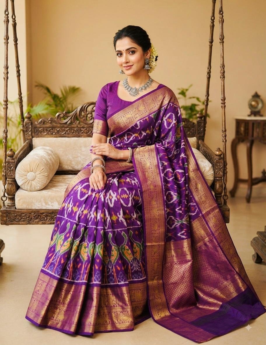 Kanchi Border Ikat - PSRGG11-KBRPIFBDC-05