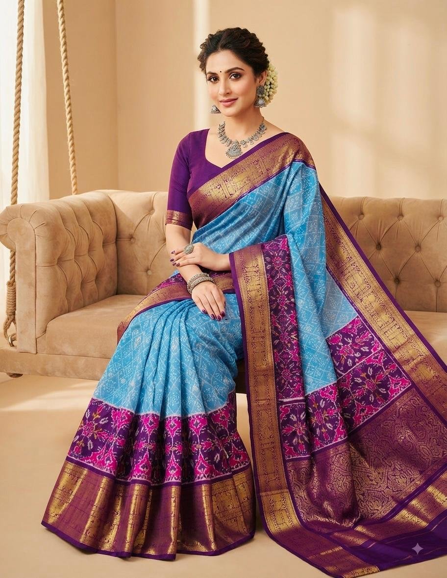 Kanchi Border Ikat - PSRGG11-KBRPIFBDC-06