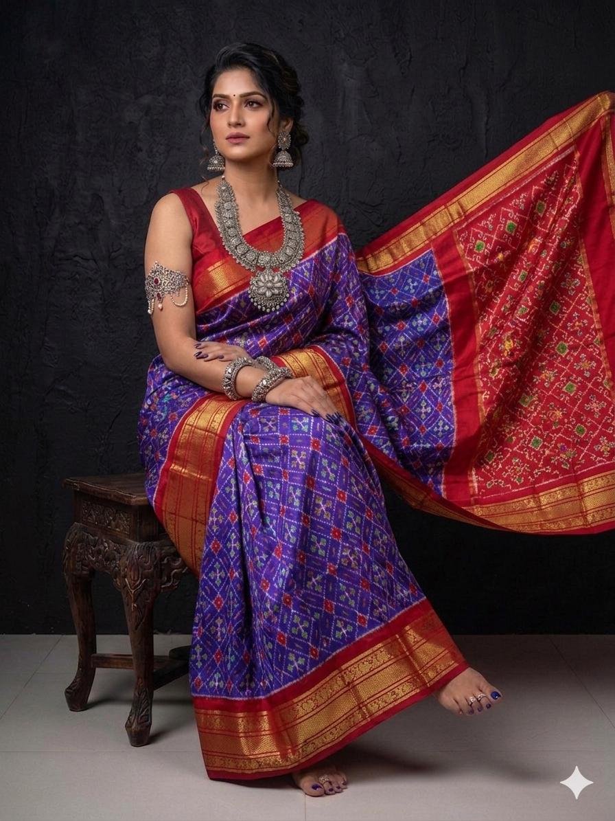 Kanchi Border Ikat - PSRGY20-KBIPDNFDC-04
