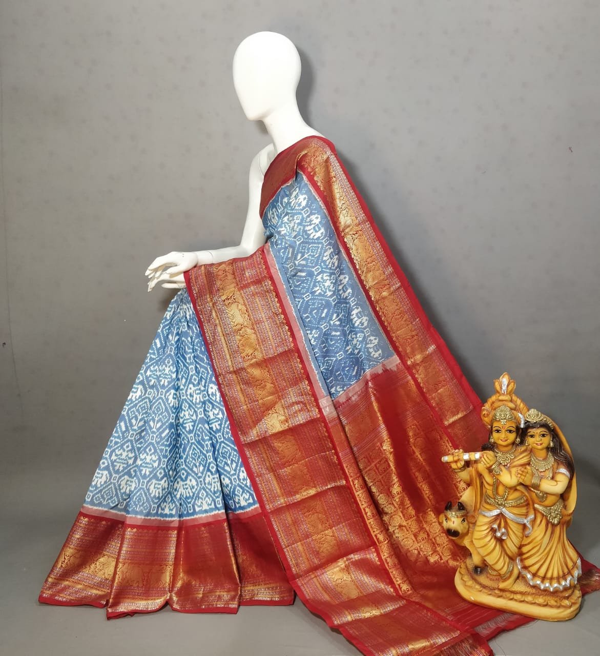 Kanchi Border Ikat - PSSIL20-KBRPIFCDD-04