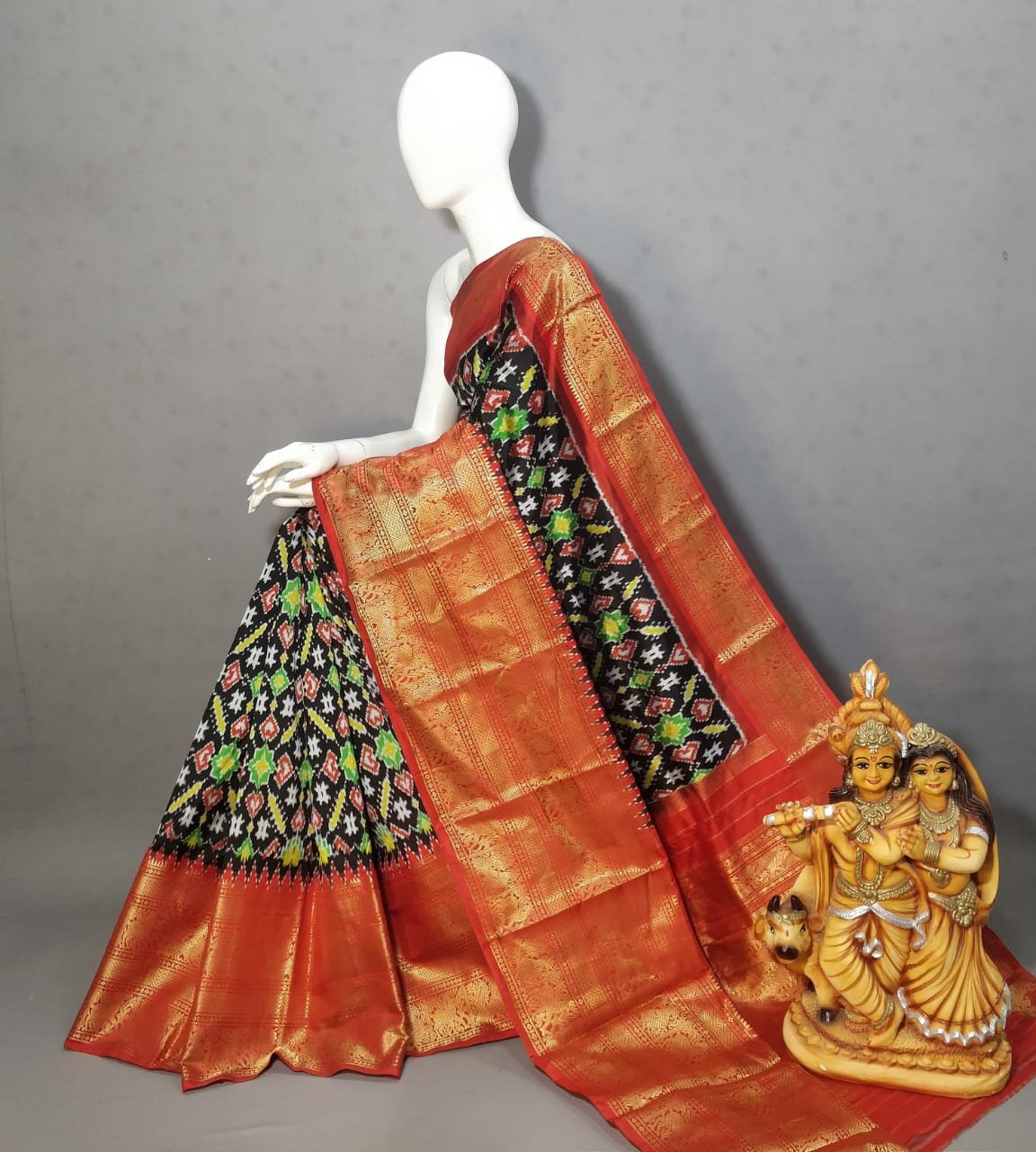 Kanchi Border Ikat - PSSIL20-KBRPIFCDD-07